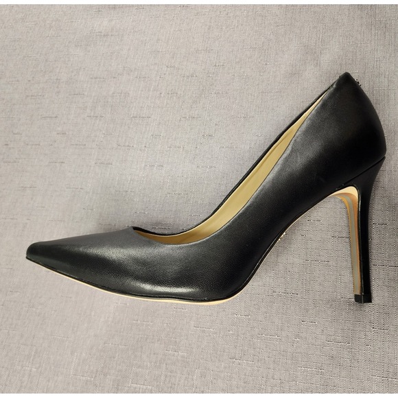 Sam Edelman Shoes - Sam Edelman Hazel Black Leather Pointed Toe Stiletto Sexy Pumps Heels Size 5.5